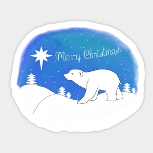 Christmas polar bear Sticker